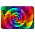 Psychedelic Rainbow Spiral Large Doormat