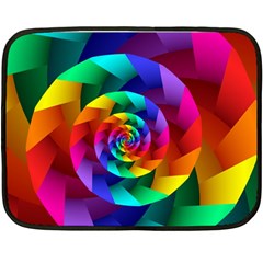 Psychedelic Rainbow Spiral Double Sided Fleece Blanket (Mini) from ArtsNow.com 35 x27  Blanket Back