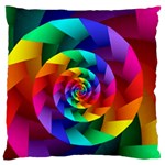 Psychedelic Rainbow Spiral Large Cushion Case (One Side)