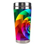 Psychedelic Rainbow Spiral Stainless Steel Travel Tumbler