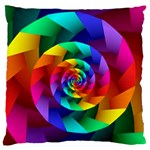 Psychedelic Rainbow Spiral Standard Flano Cushion Case (Two Sides)