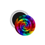 Psychedelic Rainbow Spiral 1.75  Magnet