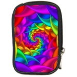 Psychedelic Rainbow Spiral Compact Camera Leather Case
