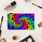 Psychedelic Rainbow Spiral Cosmetic Bag (Small)
