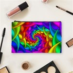Psychedelic Rainbow Spiral Cosmetic Bag (Medium)