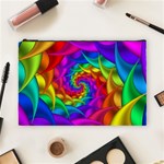 Psychedelic Rainbow Spiral Cosmetic Bag (Large)