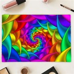 Psychedelic Rainbow Spiral Cosmetic Bag (XXL)
