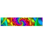 Psychedelic Rainbow Spiral Flano Scarf (Small)