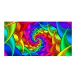 Psychedelic Rainbow Spiral Satin Wrap