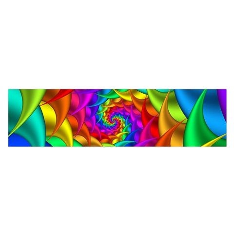 Psychedelic Rainbow Spiral Satin Scarf (Oblong) from ArtsNow.com Front
