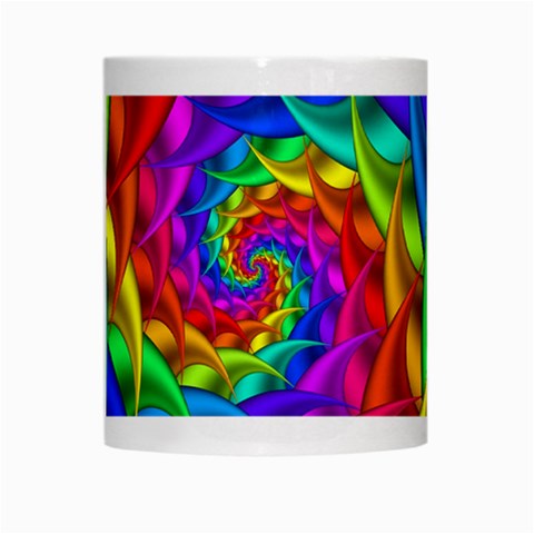 Psychedelic Rainbow Spiral White Mug from ArtsNow.com Center