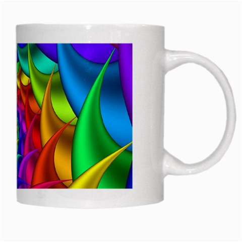 Psychedelic Rainbow Spiral White Mug from ArtsNow.com Right