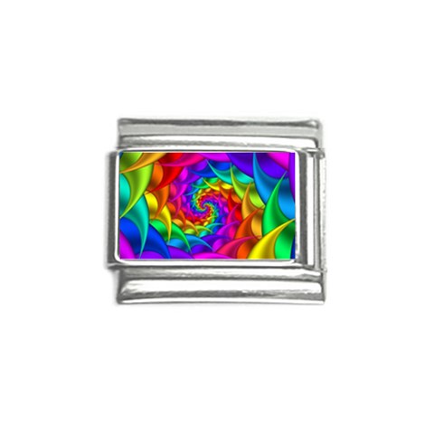 Psychedelic Rainbow Spiral Italian Charm (9mm) from ArtsNow.com Front