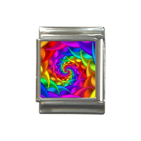 Psychedelic Rainbow Spiral Italian Charm (13mm) from ArtsNow.com Front