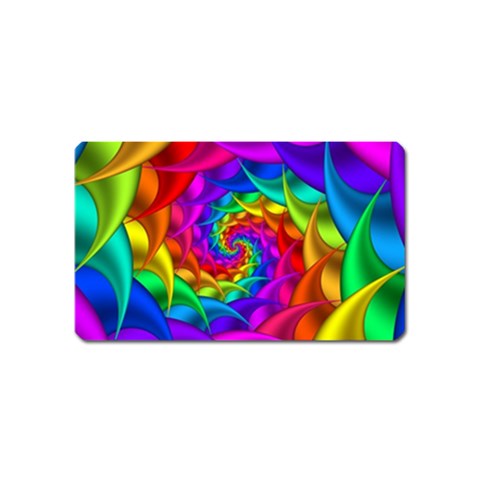 Psychedelic Rainbow Spiral Magnet (Name Card) from ArtsNow.com Front