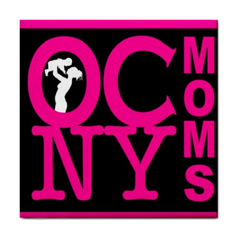 OCNYMOMS LOGO Tile Coasters from ArtsNow.com Front