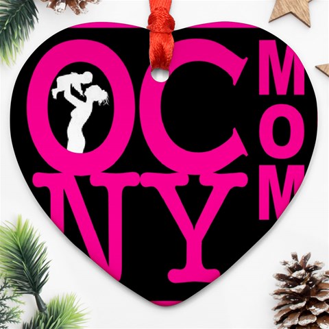 OCNYMOMS LOGO Ornament (Heart)  from ArtsNow.com Front