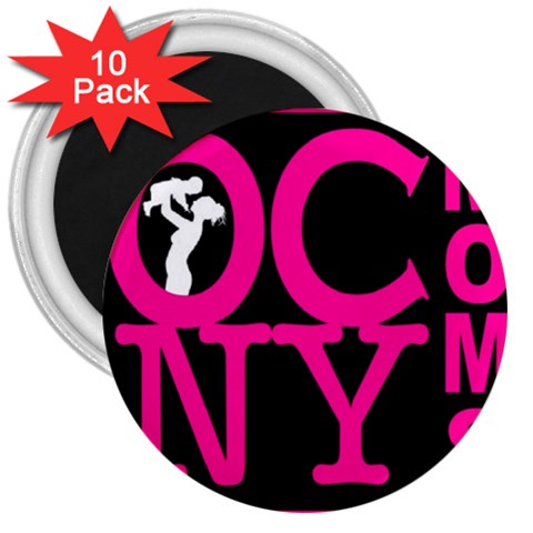 OCNYMOMS LOGO 3  Magnets (10 pack)  from ArtsNow.com Front