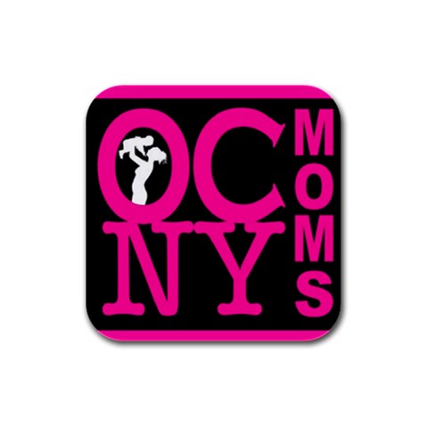 OCNYMOMS LOGO Rubber Square Coaster (4 pack)  from ArtsNow.com Front