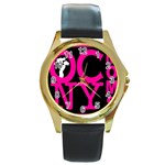 OCNYMOMS LOGO Round Gold Metal Watches