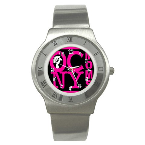 OCNYMOMS LOGO Stainless Steel Watches from ArtsNow.com Front