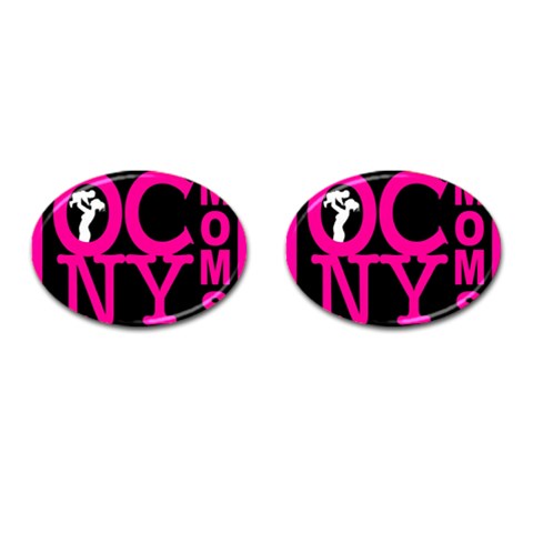 OCNYMOMS LOGO Cufflinks (Oval) from ArtsNow.com Front(Pair)
