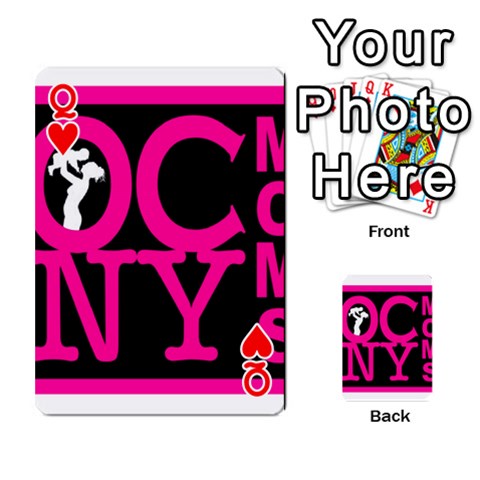 Queen OCNYMOMS LOGO Playing Cards 54 Designs  from ArtsNow.com Front - HeartQ