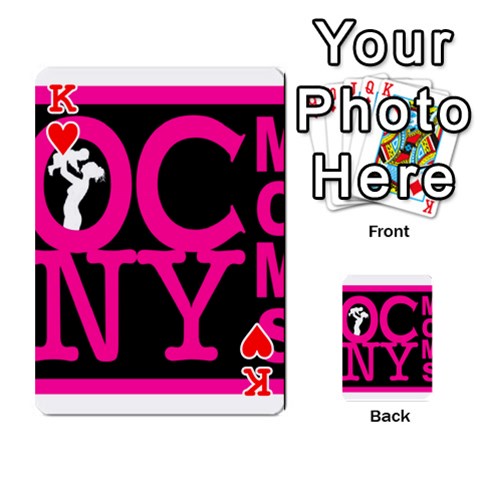 King OCNYMOMS LOGO Playing Cards 54 Designs  from ArtsNow.com Front - HeartK