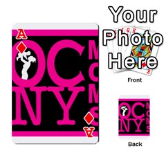 Ace OCNYMOMS LOGO Playing Cards 54 Designs  from ArtsNow.com Front - DiamondA