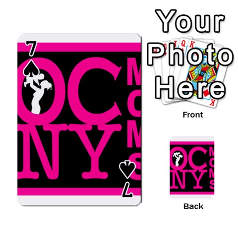 OCNYMOMS LOGO Playing Cards 54 Designs  from ArtsNow.com Front - Spade7