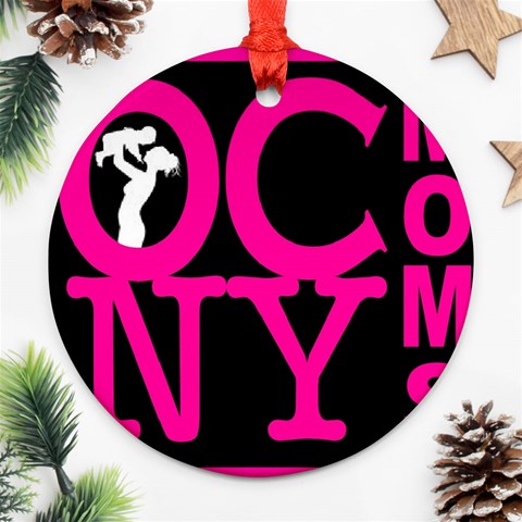 OCNYMOMS LOGO Round Ornament (Two Sides)  from ArtsNow.com Front