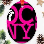 OCNYMOMS LOGO Oval Ornament (Two Sides)