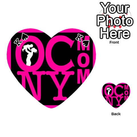King OCNYMOMS LOGO Playing Cards 54 (Heart)  from ArtsNow.com Front - SpadeK