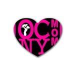 OCNYMOMS LOGO Rubber Coaster (Heart) 