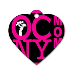 OCNYMOMS LOGO Dog Tag Heart (Two Sides) from ArtsNow.com Back