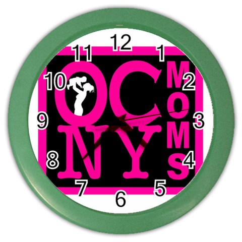 OCNYMOMS LOGO Color Wall Clocks from ArtsNow.com Front