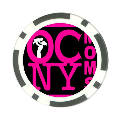 OCNYMOMS LOGO Poker Chip Card Guards (10 pack)  from ArtsNow.com Front