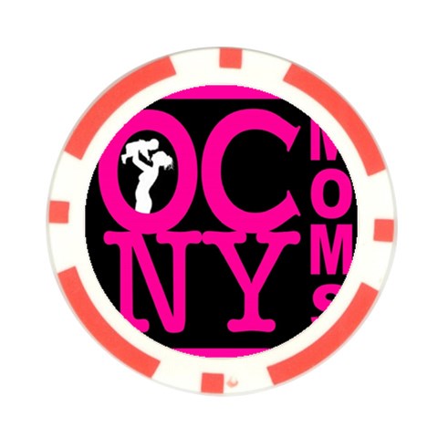OCNYMOMS LOGO Poker Chip Card Guards (10 pack)  from ArtsNow.com Front