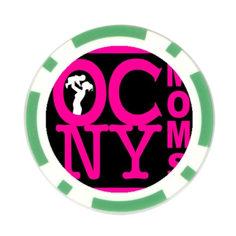 OCNYMOMS LOGO Poker Chip Card Guards (10 pack)  from ArtsNow.com Front