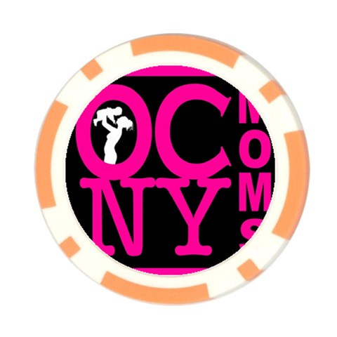 OCNYMOMS LOGO Poker Chip Card Guards (10 pack)  from ArtsNow.com Front