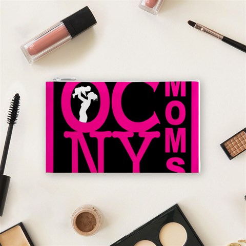 OCNYMOMS LOGO Cosmetic Bag (Small)  from ArtsNow.com Front