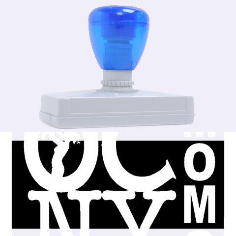 OCNYMOMS LOGO Rubber Address Stamps (XL) from ArtsNow.com 3.13 x1.38  Stamp