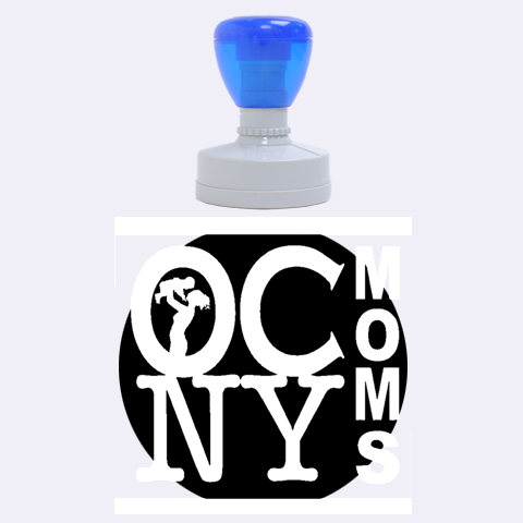 OCNYMOMS LOGO Rubber Round Stamps (Large) from ArtsNow.com 1.875 x1.875  Stamp