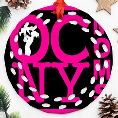 OCNYMOMS LOGO Round Filigree Ornament (2Side) from ArtsNow.com Back
