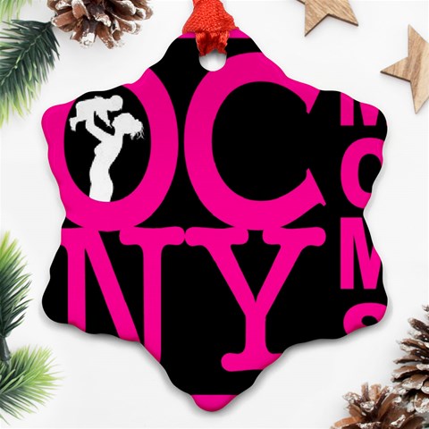 OCNYMOMS LOGO Snowflake Ornament (2 Front