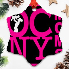 OCNYMOMS LOGO Snowflake Ornament (2 Back