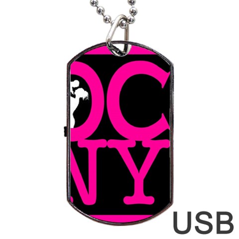 OCNYMOMS LOGO Dog Tag USB Flash (Two Sides)  from ArtsNow.com Front