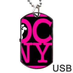 OCNYMOMS LOGO Dog Tag USB Flash (Two Sides)  from ArtsNow.com Front