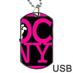 OCNYMOMS LOGO Dog Tag USB Flash (Two Sides) 