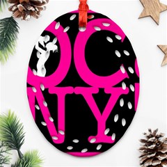 OCNYMOMS LOGO Oval Filigree Ornament (2 Front